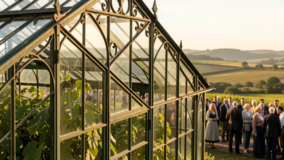 Historic grape greenhouses in Flemish-Brabant, restored with plans for future growth.