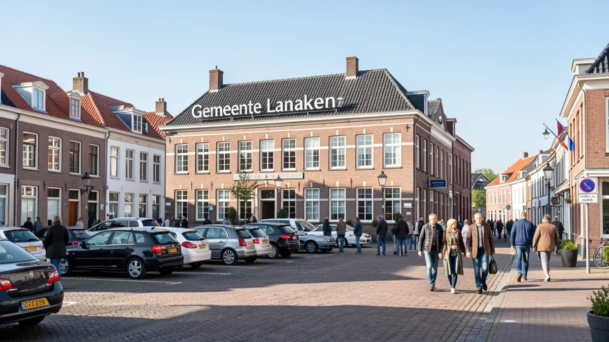 Een generieke afbeelding van een plein in een Vlaamse gemeente met parkeerinformatie.