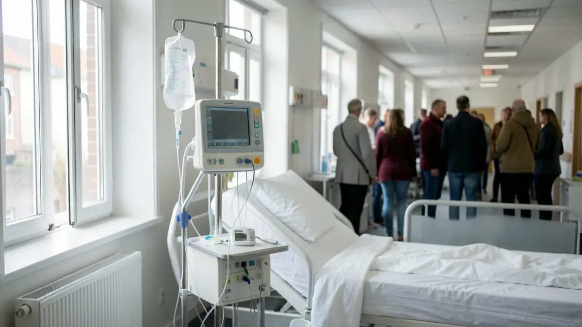 Generic image of medical equipment in a hospital ward in Flanders, with soft natural light.