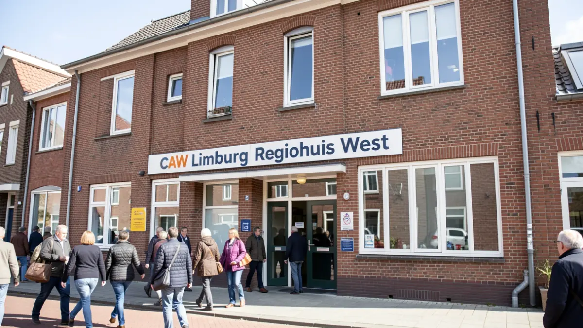 Het nieuwe Regiohuis West van CAW Limburg in Beverlo, gevestigd in een voormalig OCMW-gebouw.