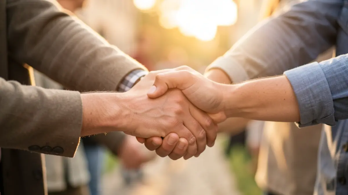 Generieke afbeelding van handen die elkaar vasthouden als teken van solidariteit en steun.