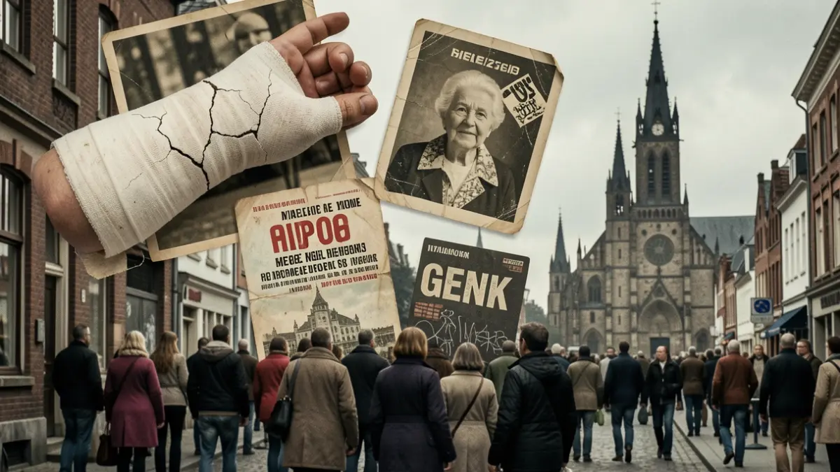 Generieke afbeelding: zoals een gebroken gips, een hiphopflyer en een kerkgevel.