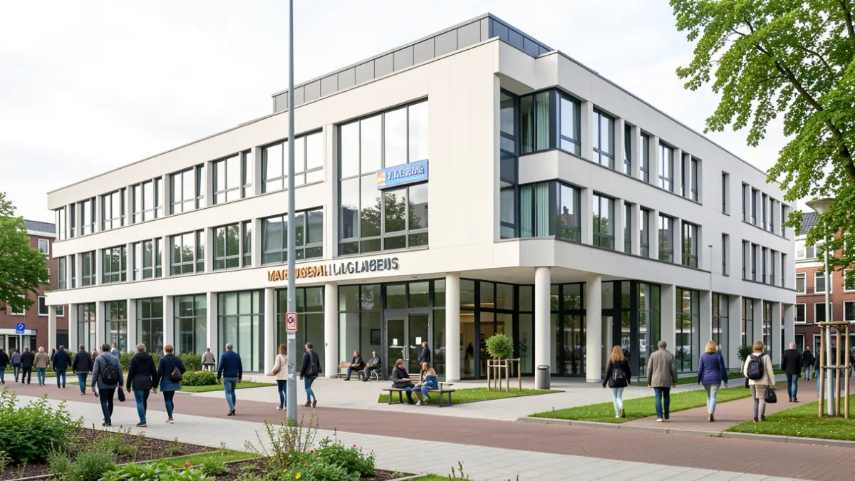Generic image of a modern municipal building in Flanders with an accessible appearance.