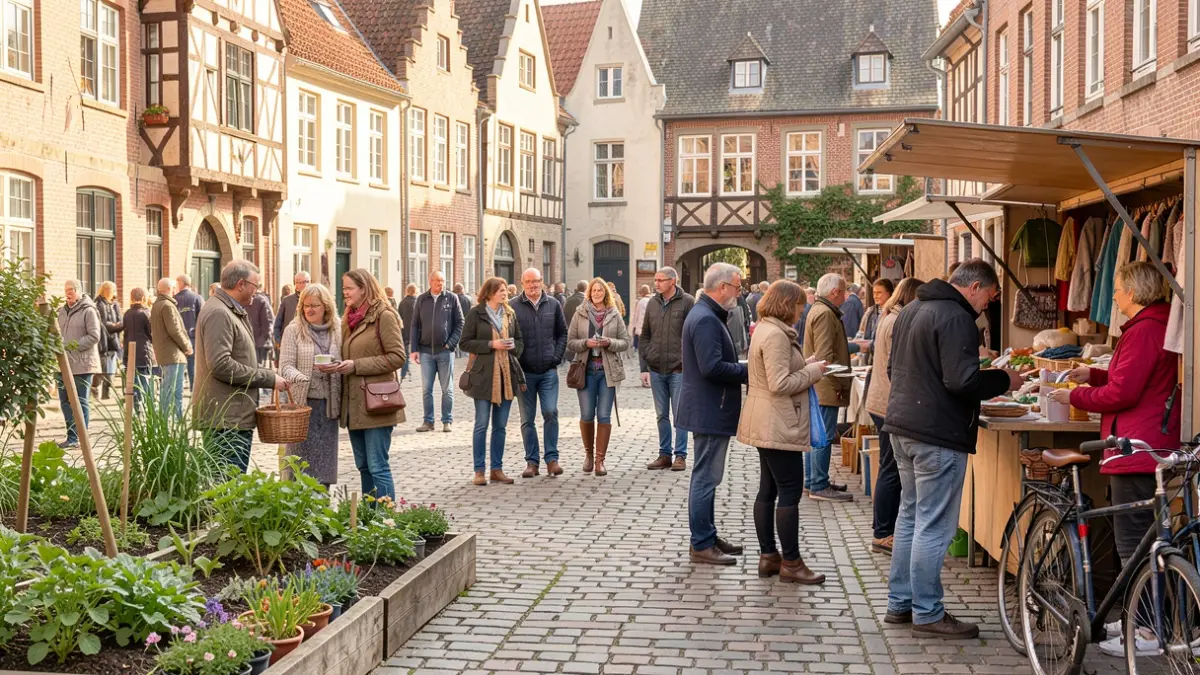 Community life in a Flemish municipality focusing on sustainability and partnership.