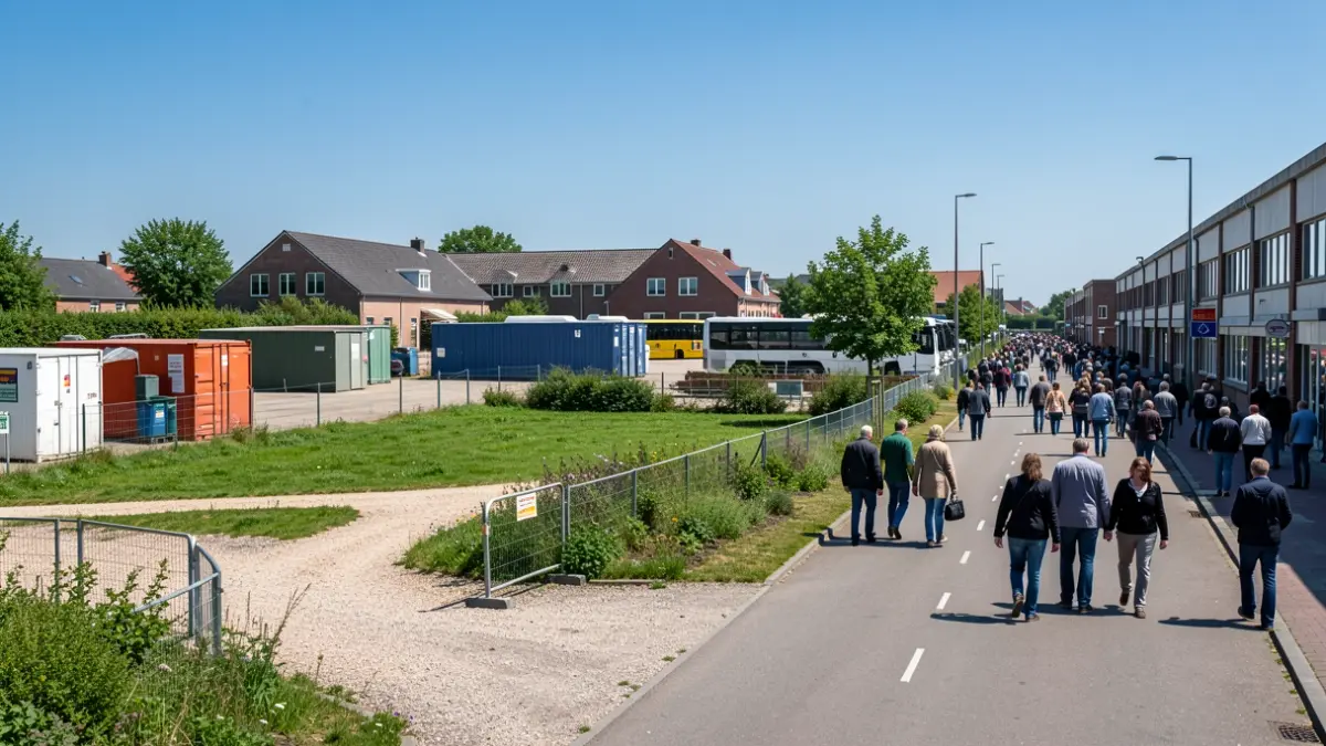 Generic image of a former bus depot in Flanders with temporary use.