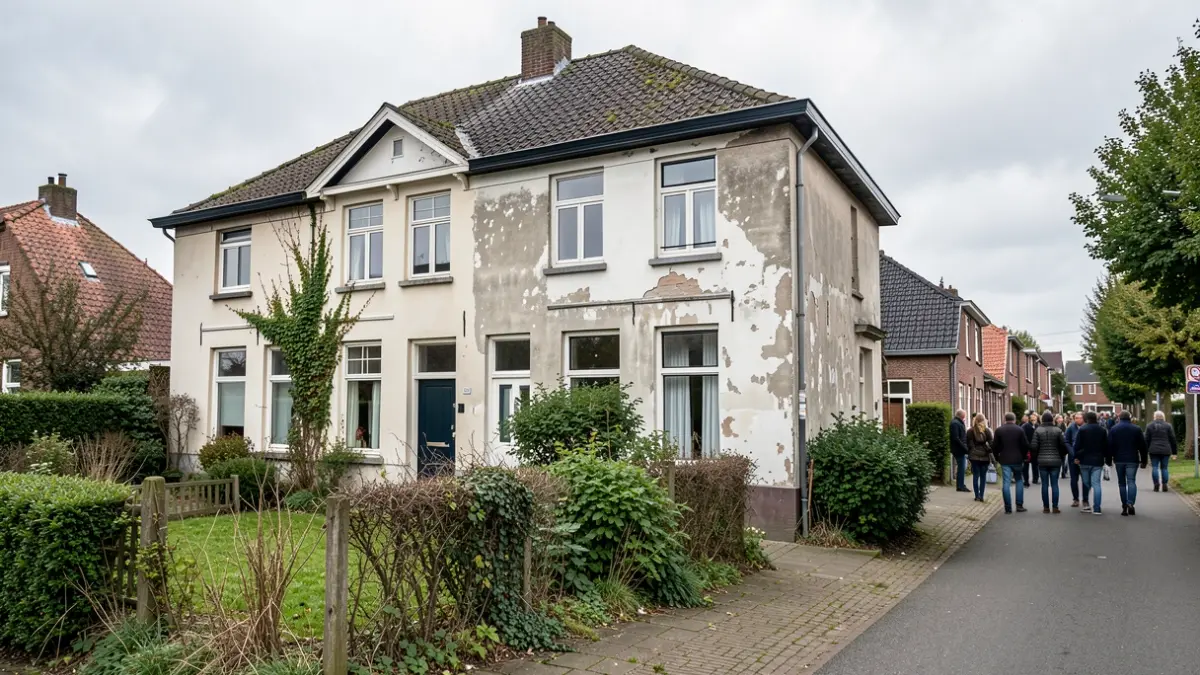 Generieke afbeelding van een halfopen bebouwing die renovatie behoeft in een Vlaamse gemeente.