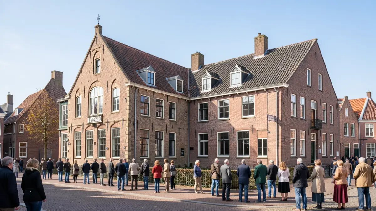 Generic image of a historic building straddling a national border.