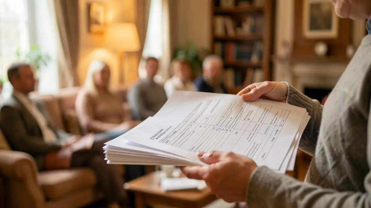 A person managing administration and budget in a home environment.