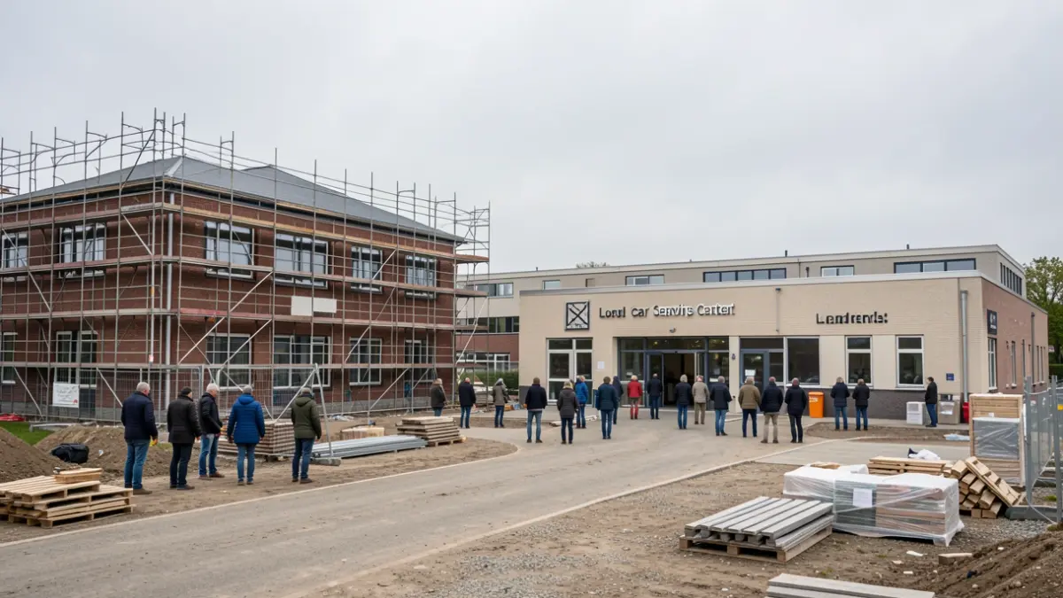 Construction of a care campus in Flanders featuring a local service center and a new care department.